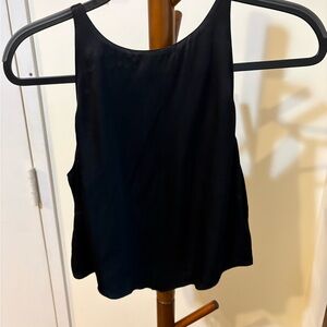 & Other Stories Stockholm Atelier Black Satin Crop Top High Neck 8